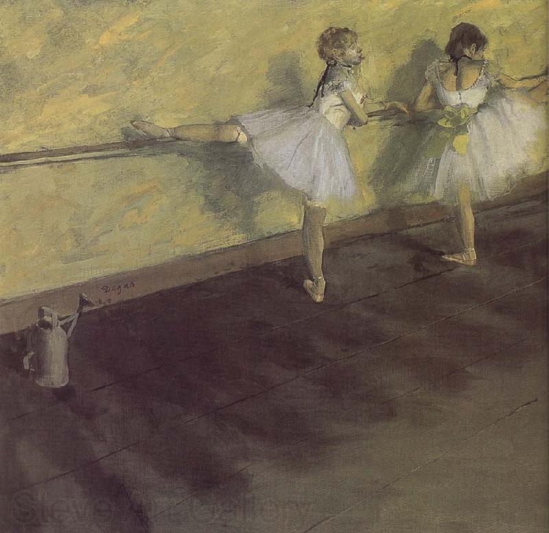 Edgar Degas ballerina being practising Norge oil painting art